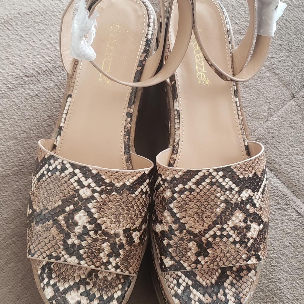Snake Print Wedges